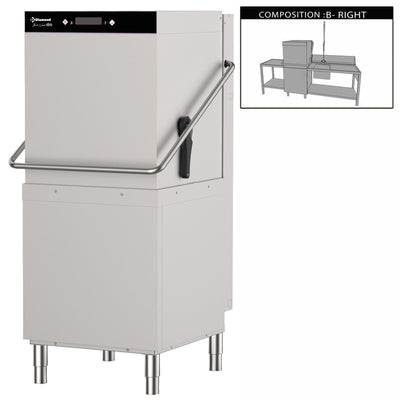 Hætteopvasker komplet, bestående af, 2530x812x1590 mm (DCS9/EV/B-D)