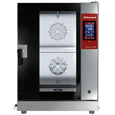 Elektrisk ovn TOUCH SCREEN damp/konvektion, 10x GN 1/1 - SELVRENSENDE, 780x910x1090 mm
