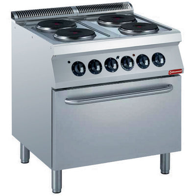 Electric stove, 4 plates, electric oven GN 2/1