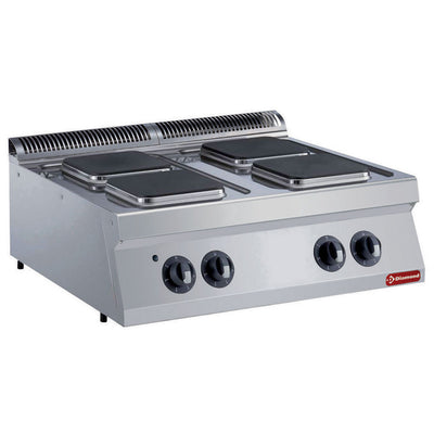 Electric cooker, 4 squared plates -TOP, 800x700x250 mm (E17/4PQ8T-N)
