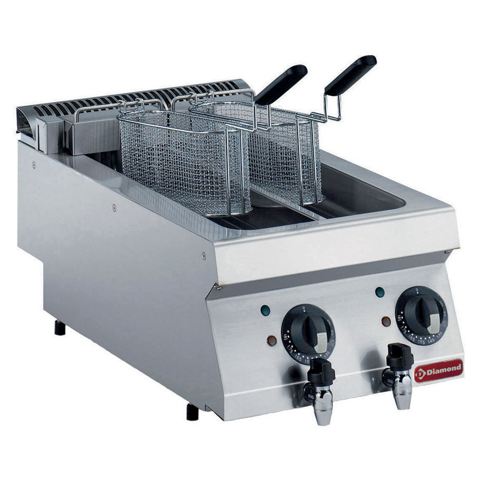 Elektrisk frituregryde 2 bassiner af 5 liter -TOP-