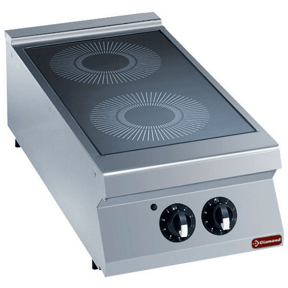 Electric vitroceramics cooker, 2 fields -TOP-