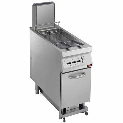 Electric fryer 1 basin in "Y" 23 liters, on undercarriage, "DIGIT"