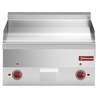 Elektrisk stegeplade, glat "chrome" overflade -Top-