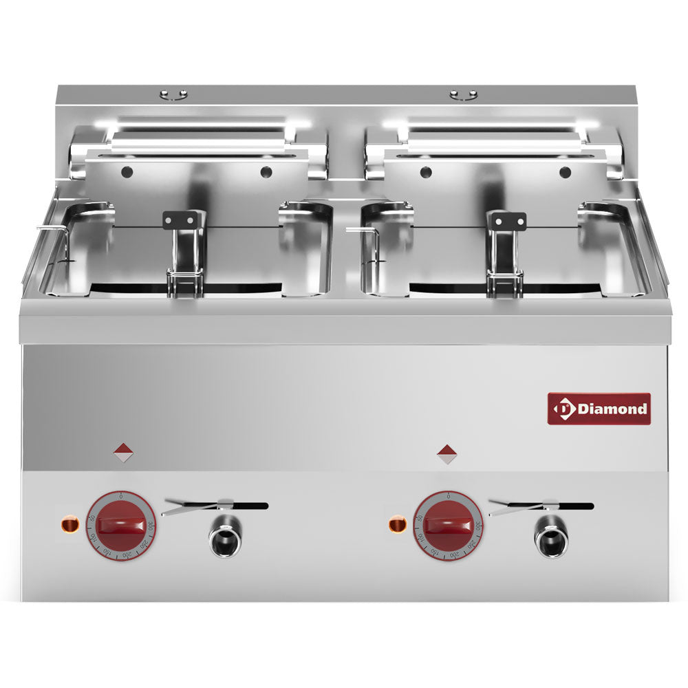 Electric fryer, 2 basins 10 liters -Top-