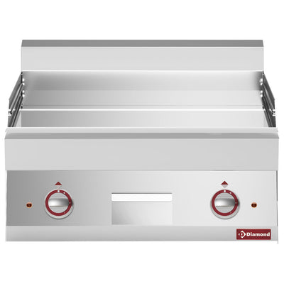 Flad elektrisk stegeplade -Top- krom, 700x650x280 mm