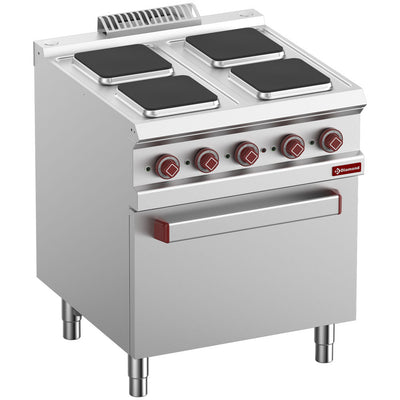 Elektrisk kogehob x4 kvadratiske plader på elektrisk ovn GN 2/1 og grill