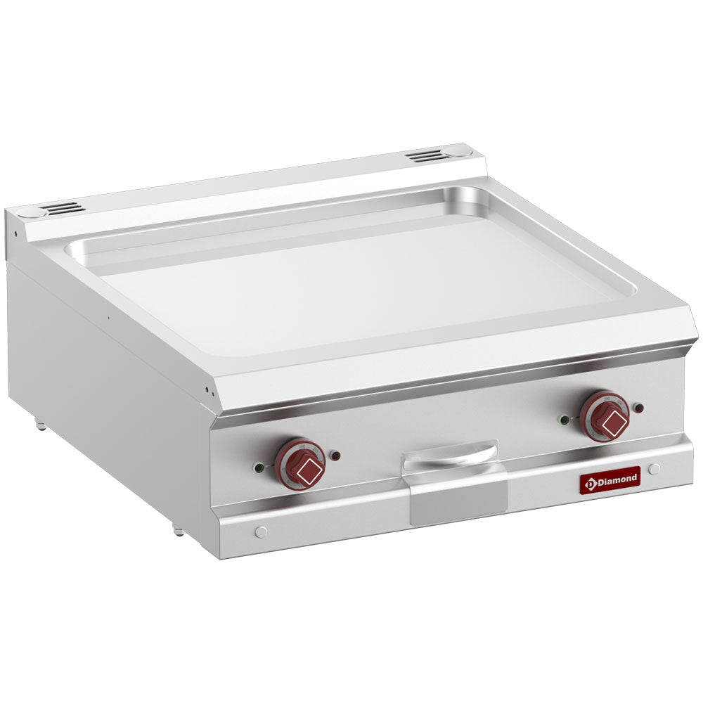 Electric fry top smooth, hard chromed plate, module 1/1 -Top-