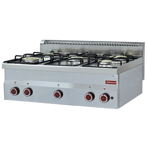 Gas cooker 5 burners -Top- + KIT NOOZLES - G30 - LPG