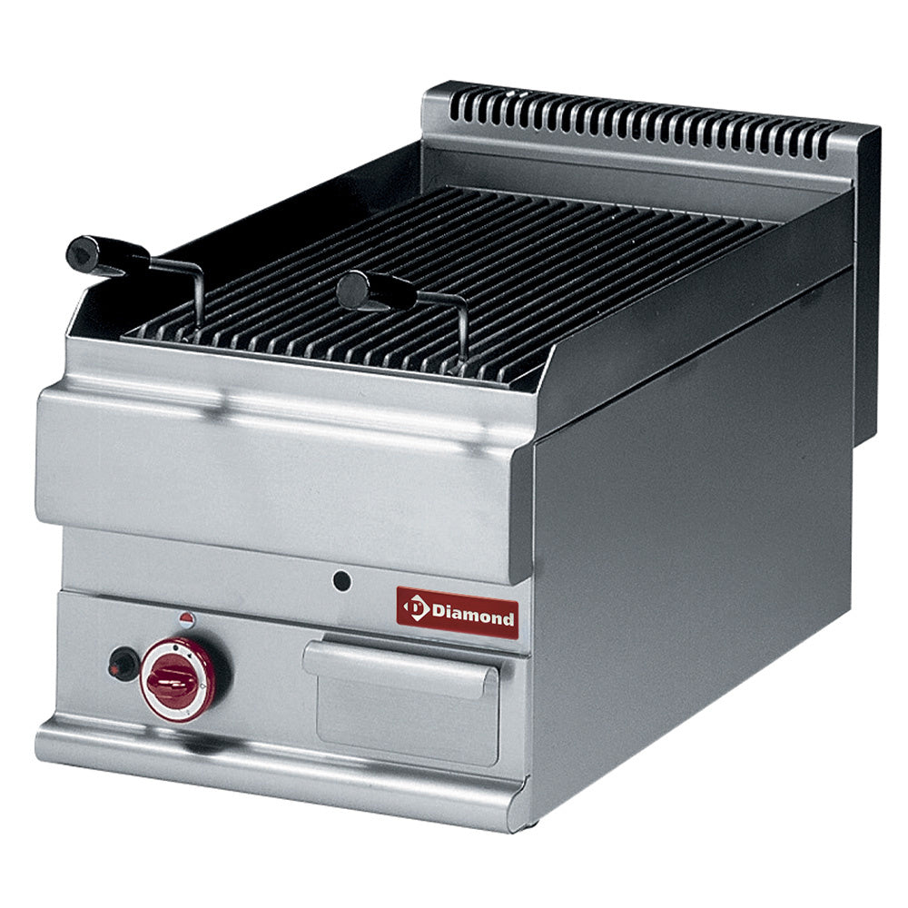 Lava sten gasgrill, støbejerns stegeplade -Top-