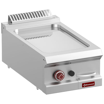 Gas fry top smooth hard chromed plate, module 1/2 -Top-