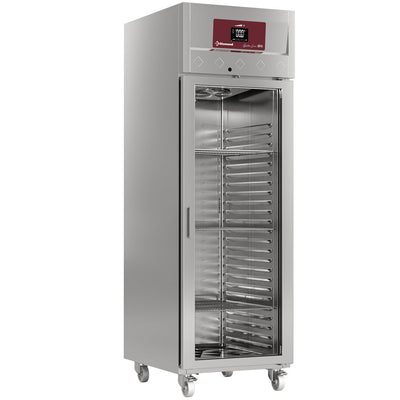 Ventileret fryser 700 liter, 1 glasdør GN 2/1, på hjul