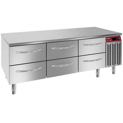 Refrigerated base, 6x1/2 drawers GN1/1- h 100 mm