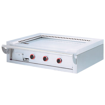 Gas "Teppanyaki" plade, 3 områder (3x 7 kW), til bord -Top-