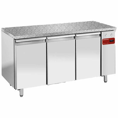Kølebord, vent., 3 døre EN 600x400 - Granit top (uden gruppe)