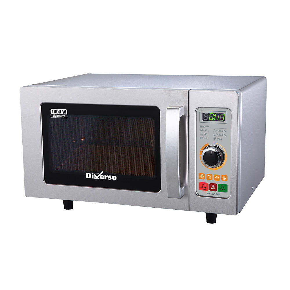 Mikroovn i rustfrit stål, 1000 W. (25 Lt), mekanisk