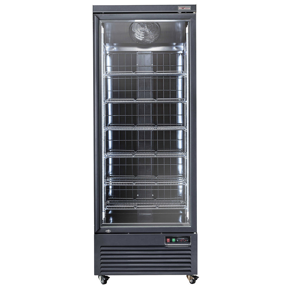 Vertikal fryservitrine, 560 liter - SORT