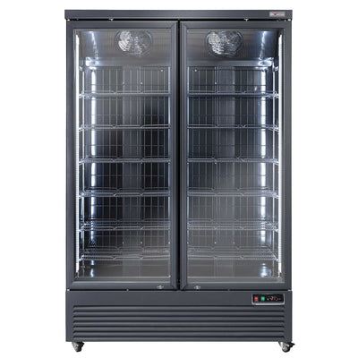 Vertikal fryservitrine, 1084 liter - SORT