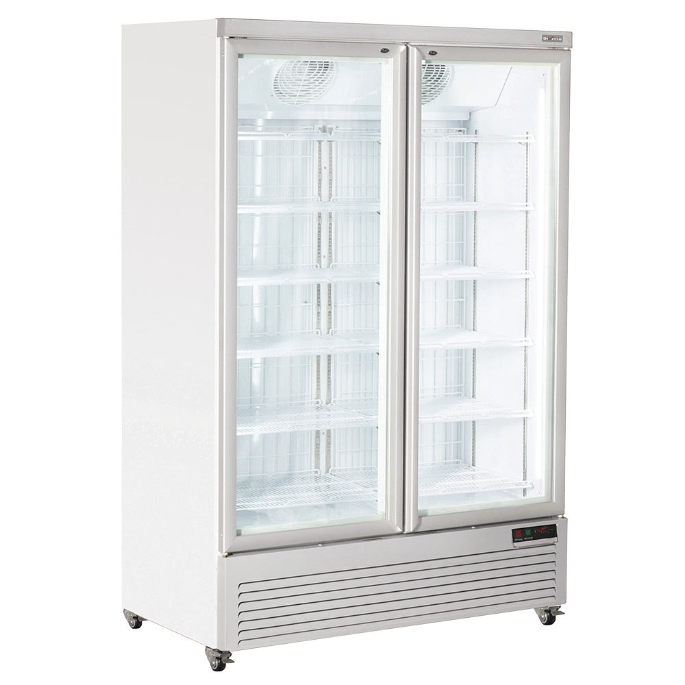 Vertikal fryservitrine, 1084 liter - HVID