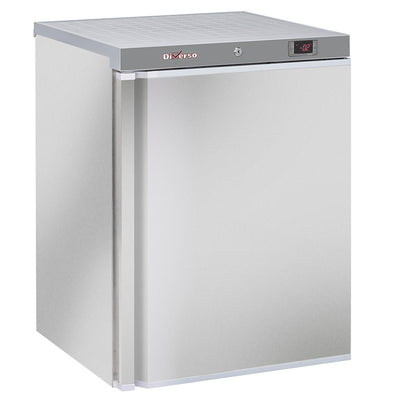 Ventileret køleskab, 200 liter. rustfrit stål