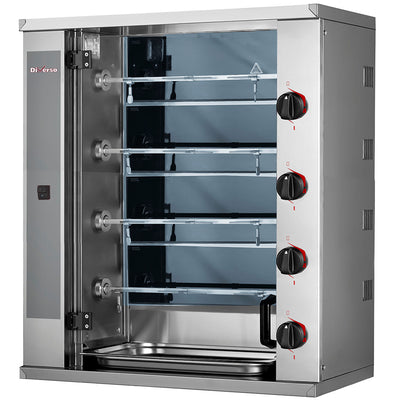 SMALL Vitroceramic chicken roaster, 4 spits (12 chicken)