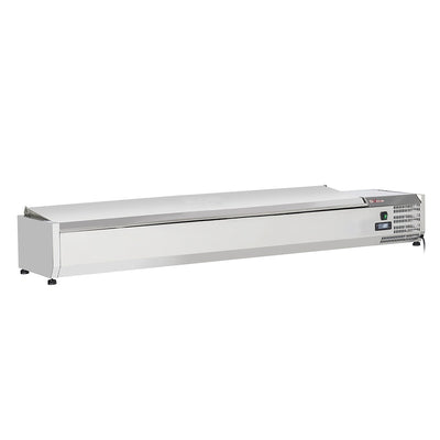 Topping hylde 8x GN1/4 - 150 mm, med låg i rustfrit stål