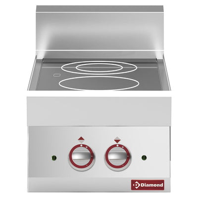 Elektrisk vitro-keramisk plade med 2 kogezoner -top- "Alpha 650"