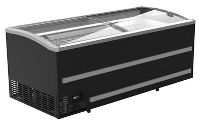 Supermarked fryser sort hovedelement automatisk afrimning