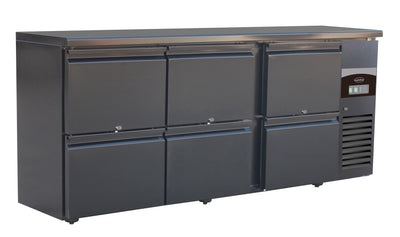 BARCOOLER BLACK 6 DRAWERS