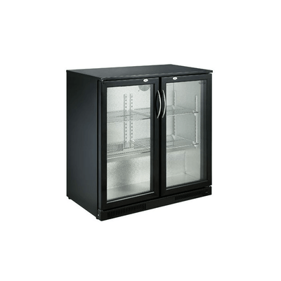 BACKBAR COOLER BLACK 2 DOORS