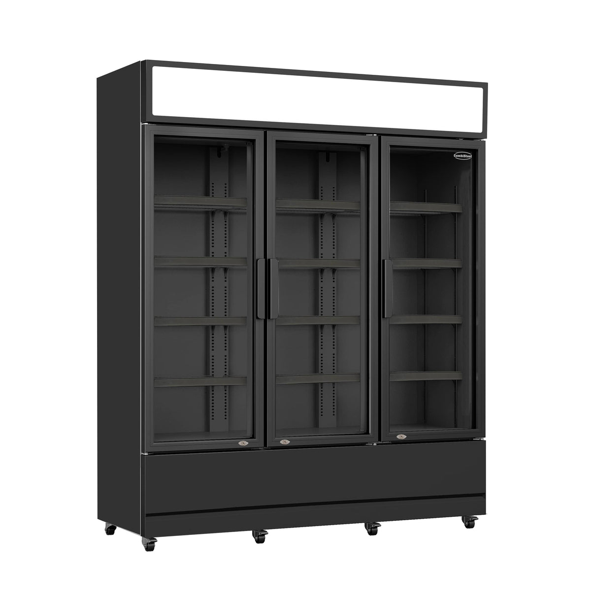 REFRIGERATOR 3 GLASS DOORS BLACK FCU-1200 BL
