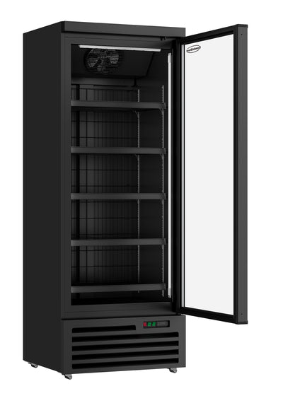 Fryser 1 glasdør sort JDE-600F BL