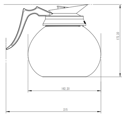 GLASS COFFEE JUG 1.8L