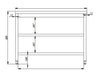 600 arbejdsbord 2 hylder 1100