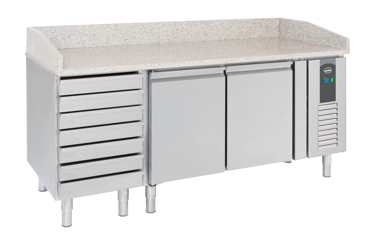 PIZZA COUNTER 2 DOORS 7 DOUGH DRAWERS