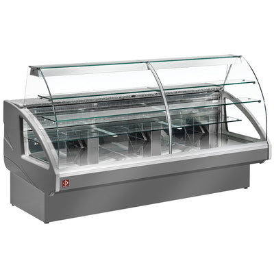 Refrigerated display counter, static, drawer system, without reserve - GREY