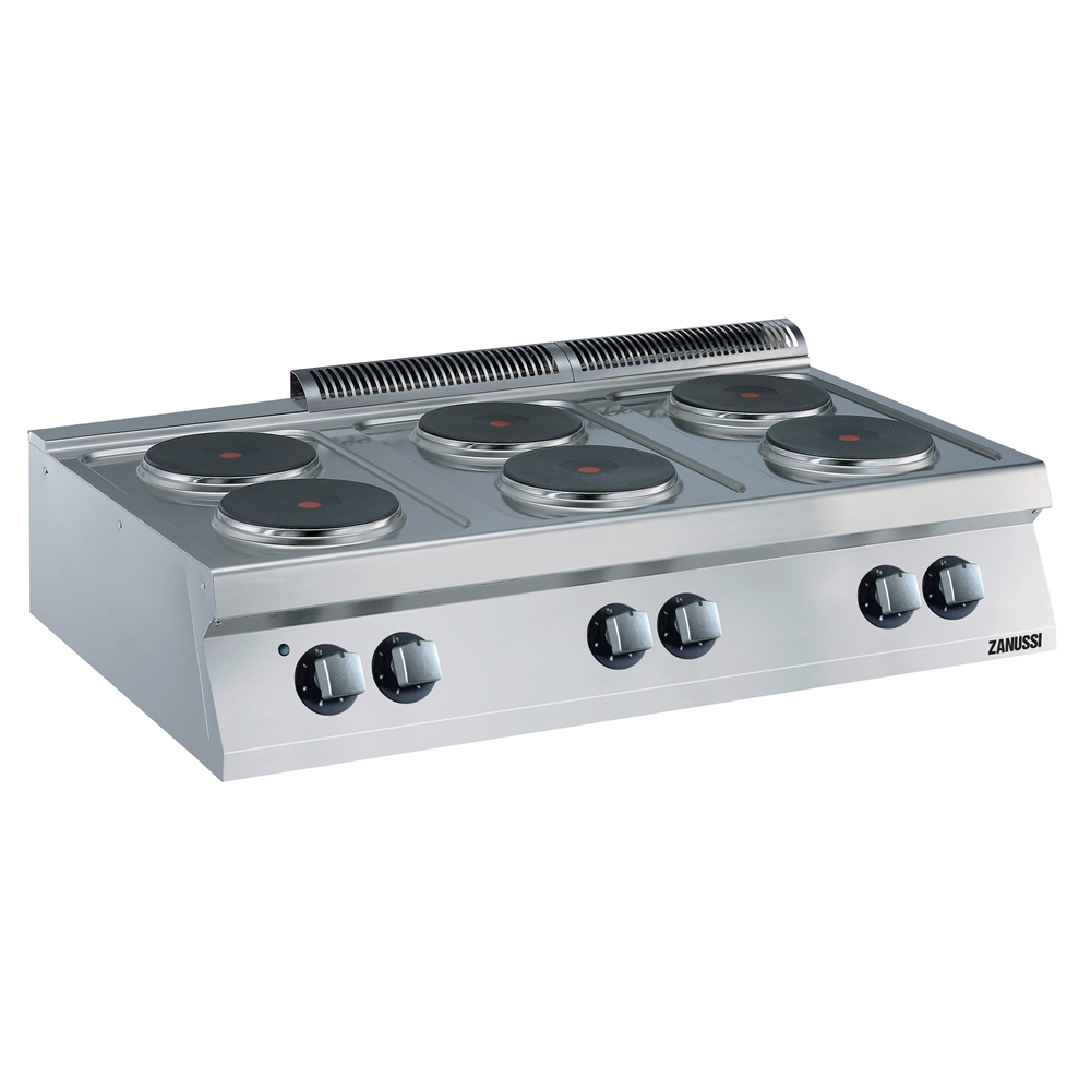 ZANUSSI MODULÆR KOGEPLADELINJE EVO700 6-VARMEPLADER ELEKTRISK KOGENDE TOPSERIE 372019