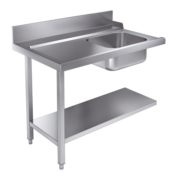Entry tables with sink and bottom shelf