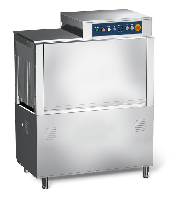 Rack conveyor dishwashers