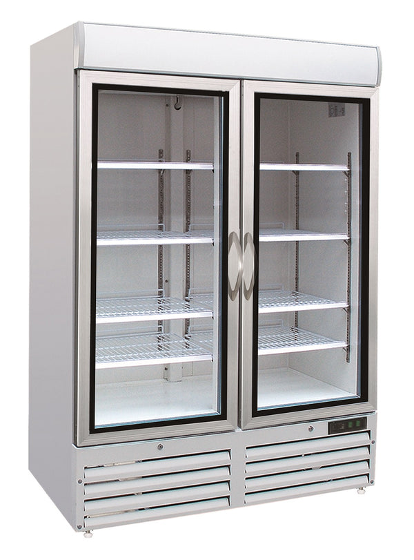 Glass door freezers
