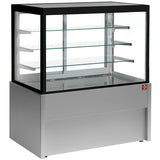 Panoramic display counter, heated, 4 levels, without storage room - GREY