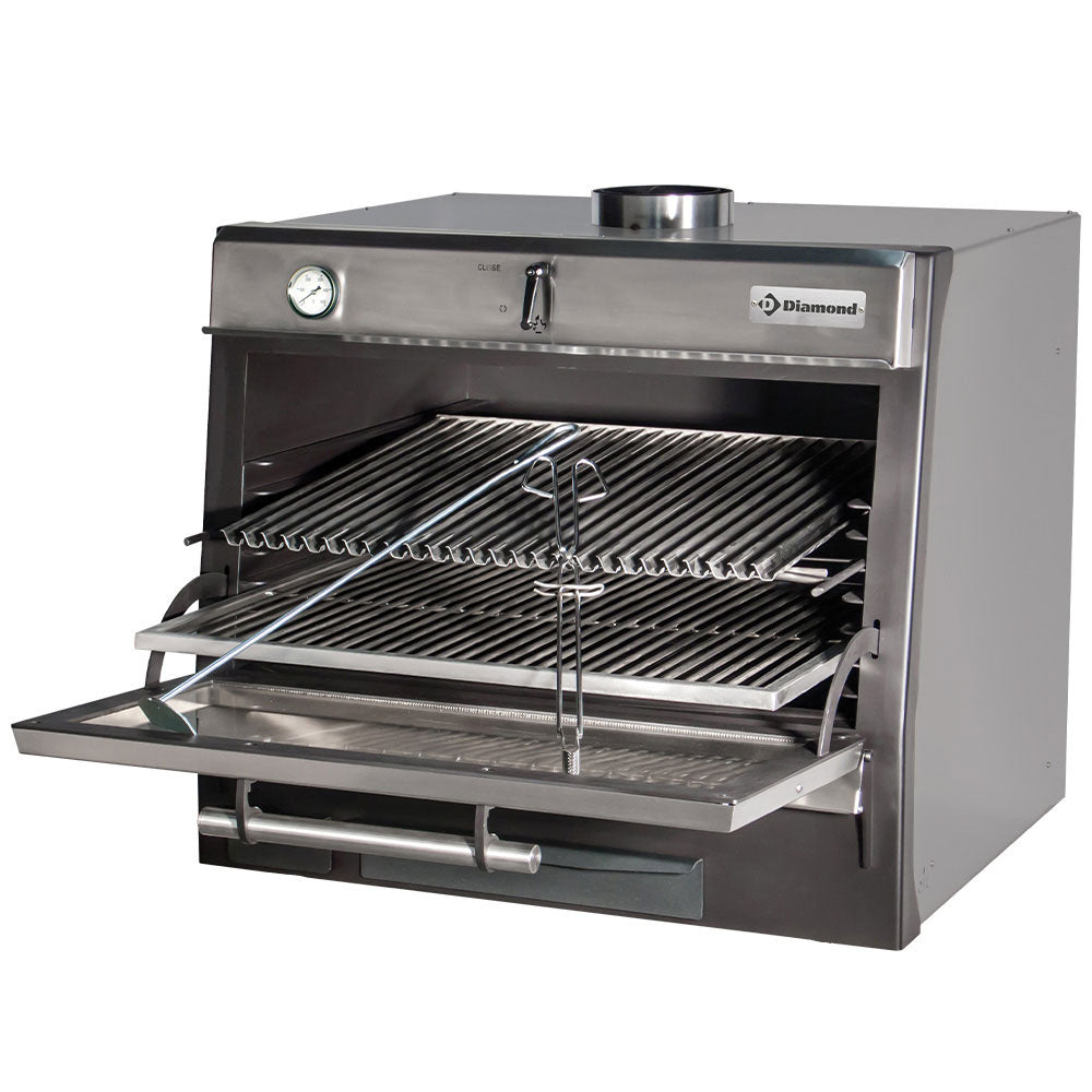 Kulgrill-BBQ, GN 1/1 + GN2/4 (75 Kg/h)/ Rustfrit stål