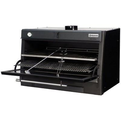 Charcoal oven-BBQ, GN 2/1 + GN1/1 (120 Kg/h)/Black
