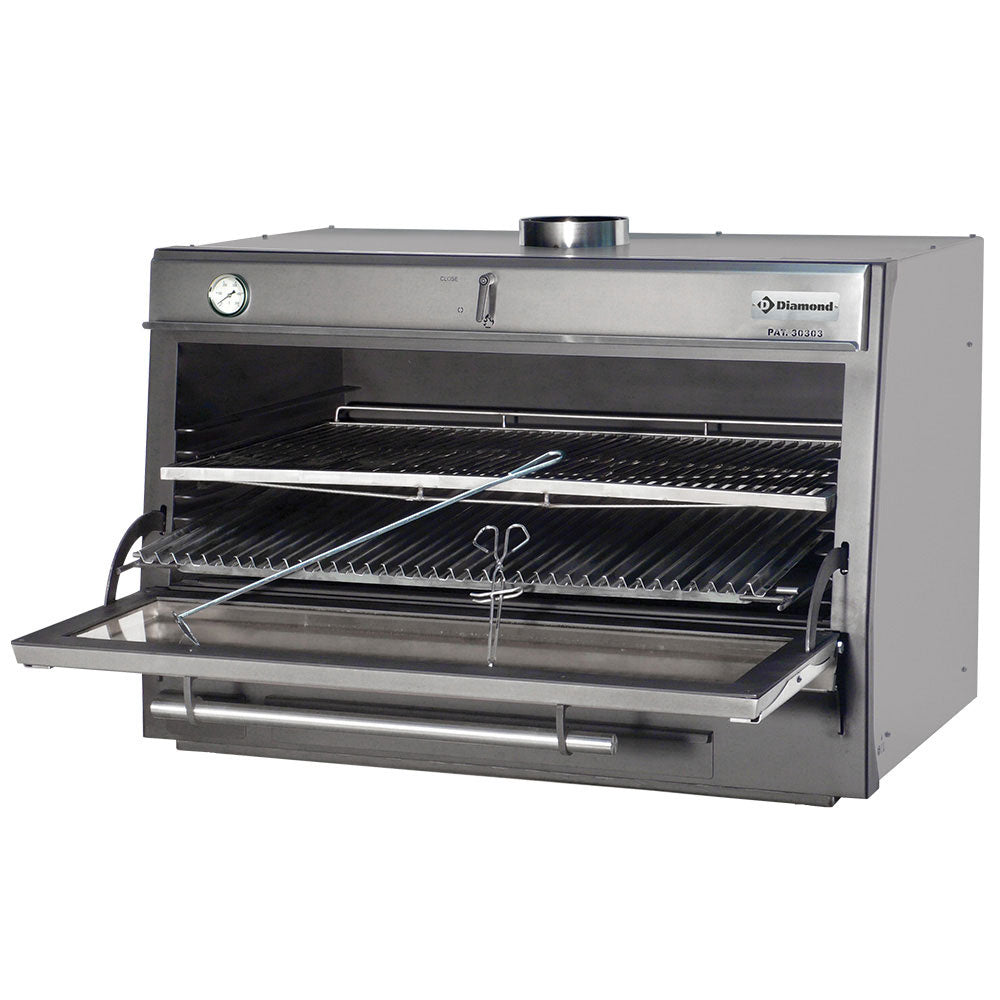 Kulgrill-BBQ, GN 2/1 + GN1/1 (150 Kg/h)/ Rustfrit stål