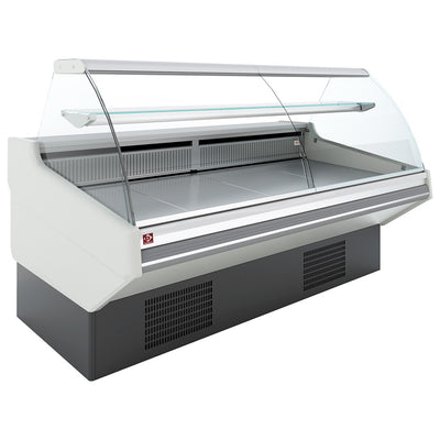 Ventileret disk, med opbevaring, buet glas - HVID front
