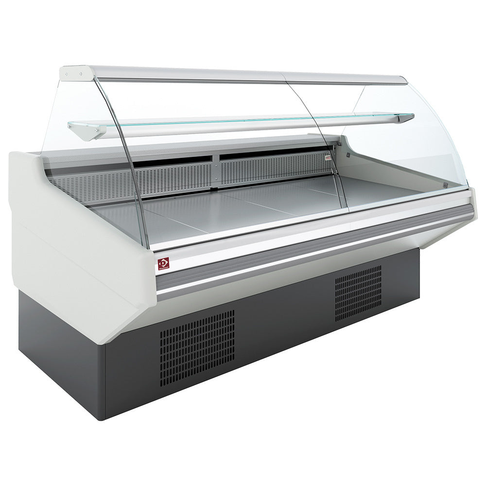 Ventileret disk, med opbevaring, buet glas - HVID front