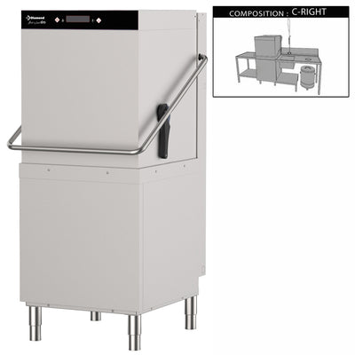 Hætteopvasker komplet, bestående af, 2530x812x1590 mm (DCS9/EV/C-D)
