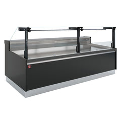 Ventileret disk, med opbevaring, lodret glas 90° med stempelhejs - HELT SORT
