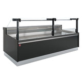 Ventileret disk, med opbevaring, lodret glas 90° med stempelhejs - HELT SORT