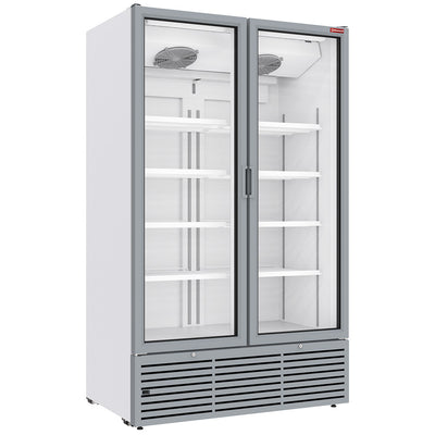Positive refrigerated display 1142 liters, 2 hinged doors - WHITE